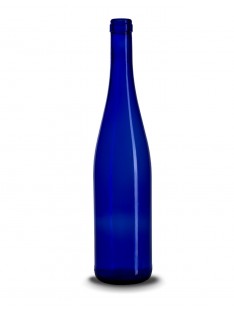 Stiklinis vyno butelis (schlegel) 750 ml, šviesiai mėlynas