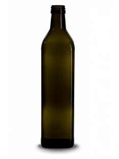 Stiklinis butelis aliejui Marasca, 0,75l., t.žalias