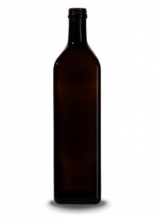 Stiklinis butelis aliejui Marasca, 1 l., t.žalias
